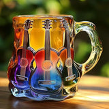 Handgefertigte 3D-Gitarrenkunst-Tasse