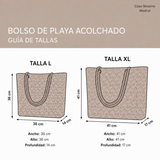 Handgemachte Strandtasche | Pfotenabdruck-Patch
