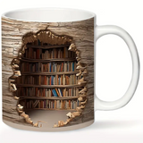 Charmante Bibliotheks-Tasse mit Wärmeaktivierung