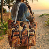 Handgefertigte Strandtasche | Melanin Queens Glow