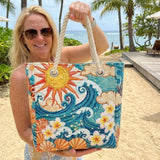 Handgemachte Strandtasche | Warm Halo